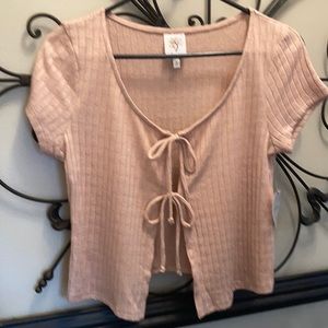 NWT Juniors Tan Sweater Medium